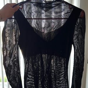 ISSEY MIYAKE A-POC Black mesh top Sz. 2 *FINAL PRICE*